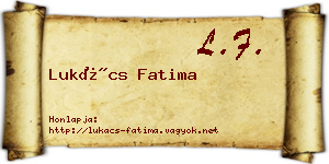 Lukács Fatima névjegykártya
