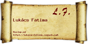 Lukács Fatima névjegykártya