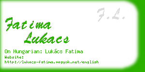 fatima lukacs business card